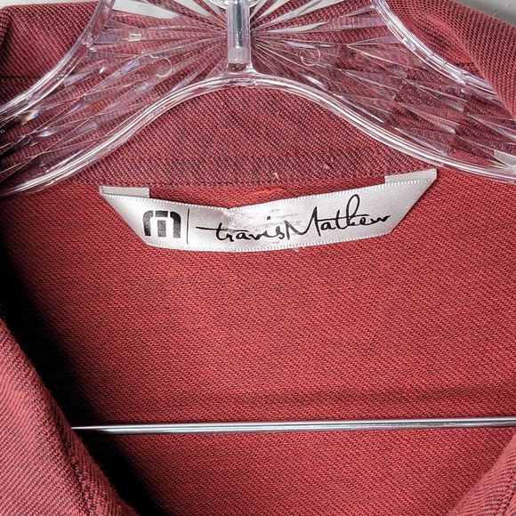 Travis Mathew Men’s Short Sleeve Maroon Red Golf Polo Shirt Sz Large Pima Blend - Picture 4 of 9